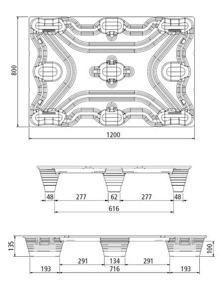 Inka-Palette 120×80cm F8 LF 4 | Pressholzpalette