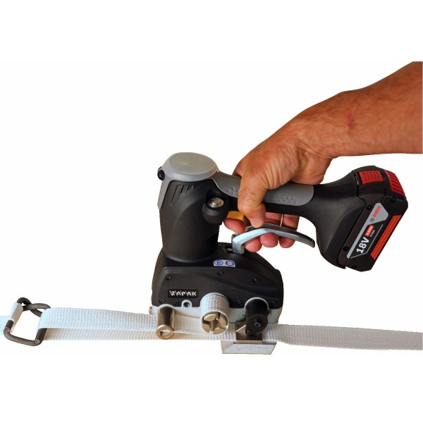 Spanngerät + Band + Klammern (+ Abroller) = SET