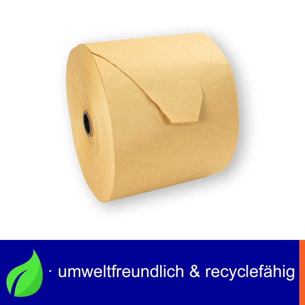 Papierpolster auf Rolle | Stopfpapier | braun | gefalten
