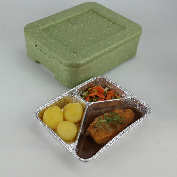 Transportbehälter W 1 grün - für 1 Menüschale