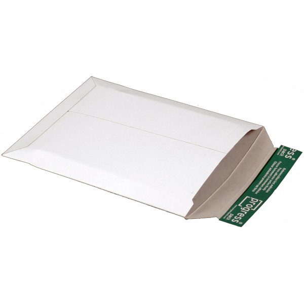 Versandtasche aus stabiler Vollpappe DIN B5+ | weiß