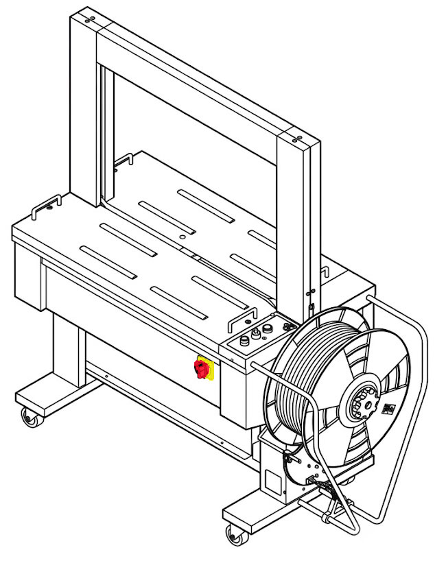 Hauptschalter der TP-601 Umreifungsmaschine