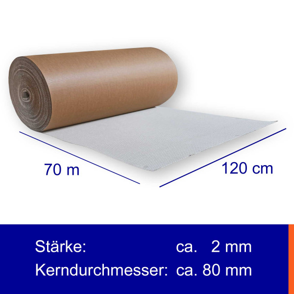 Rollenwellpappe Stark | Breite: 120cm | Länge: 70m