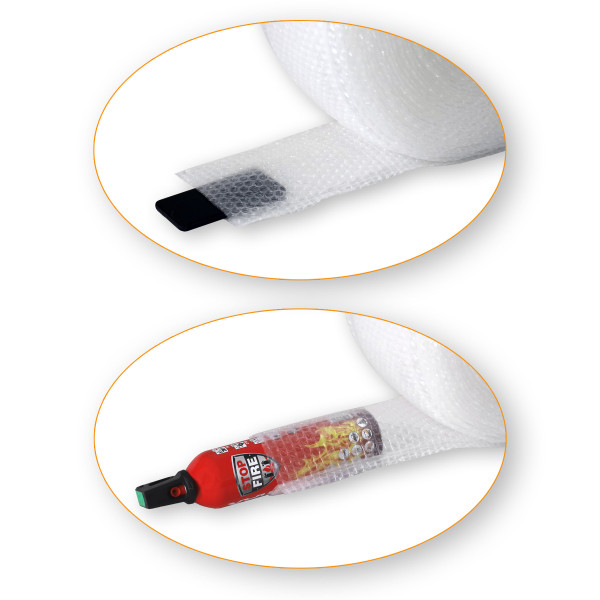 LDPE-Luftpolsterfolie Schlauch 125mm×50m | 80µm | kleingenoppt