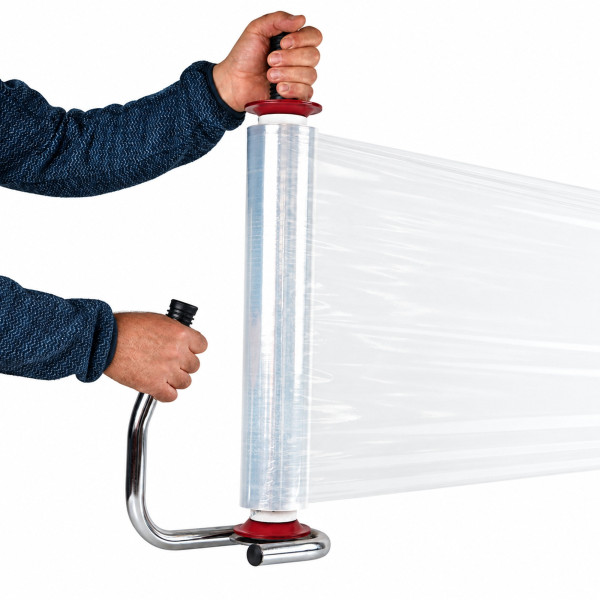ANGEBOT - 12 Rollen Handstretchfolie - transparent (20µm) + 1 Stretchfolienabroller