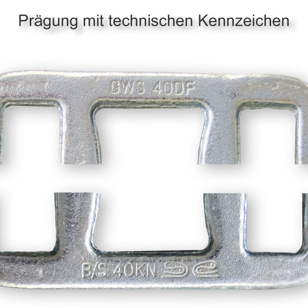 Doppelstegverschluss für PES-Textilband bis 40mm