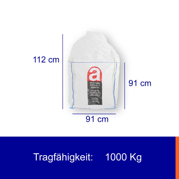 Big Bag 91×91×112cm | mit Einfüllschürze und flachem Boden
