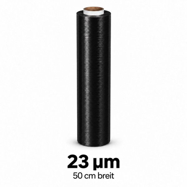 Handstretchfolie - schwarz | 23µm | 50cm breit | 2,1kg - Rolle