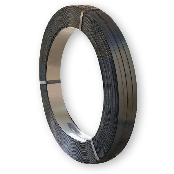 16×0,5mm | Packenwicklung | gebläut & gewachst | Verpackungsstahlband