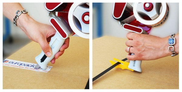 Klebebandhandabroller - mit Cutter- EXTRABREIT bis 75mm