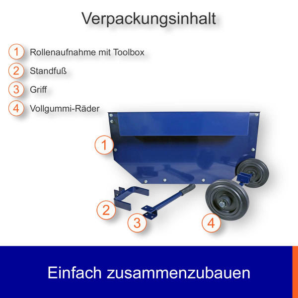 25-32mm Stahlband | Abrollwagen | fahrbar