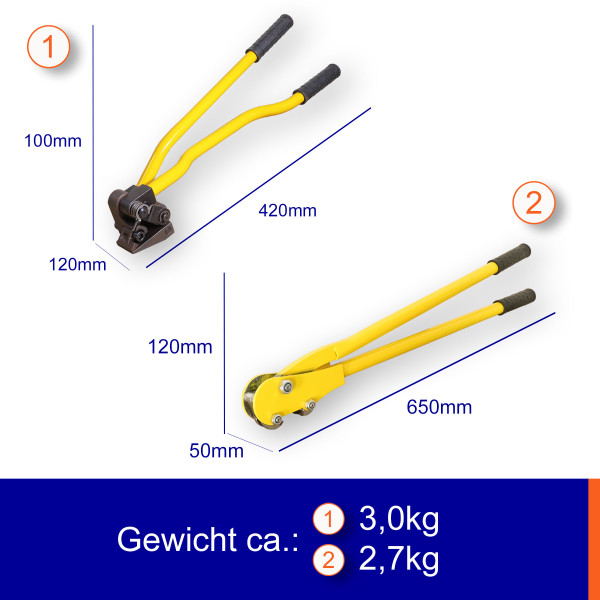Spanner EP-21 + Zange EK-2 für 32mm Stahlband