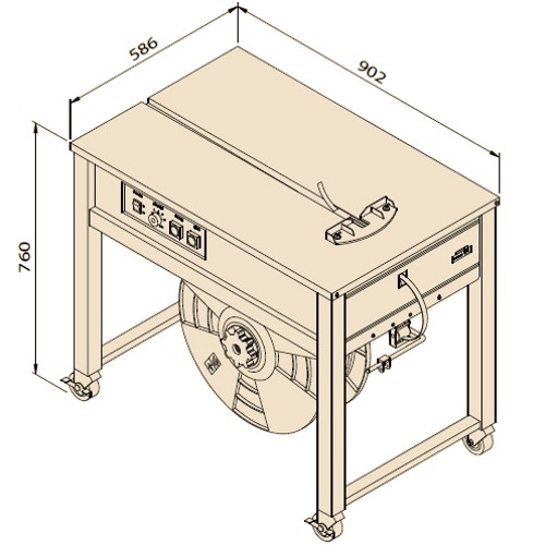 Maßskizze EP-202 mit Abmessungen